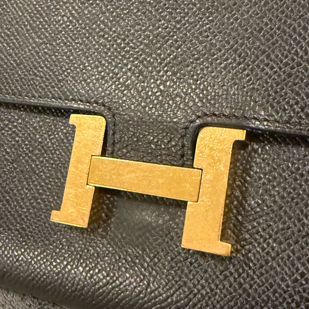 Black Constance To Go Wallet on Strap - Gold Hardware - Picture 8 of 12